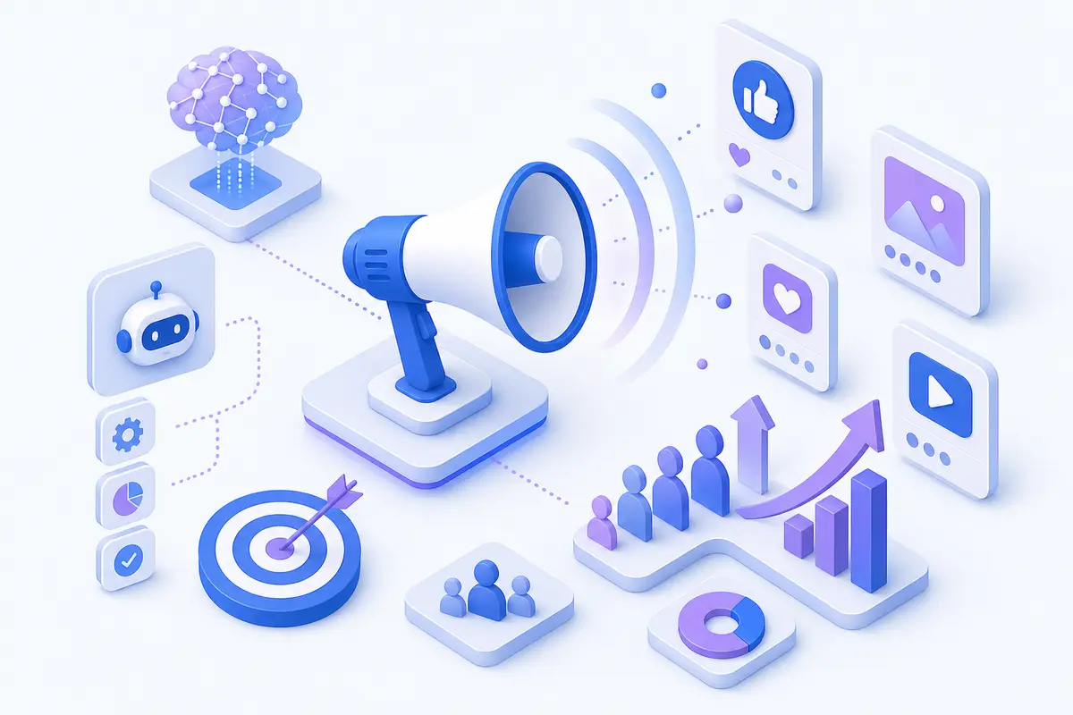 AI 마케팅 일러스트