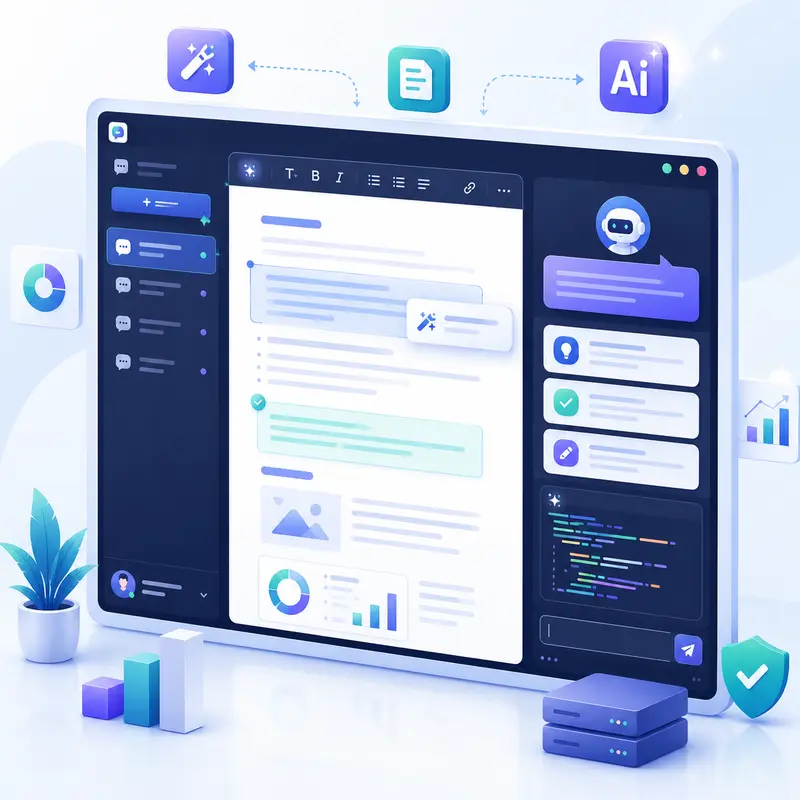 InsideOffice 문서 편집 화면 일러스트